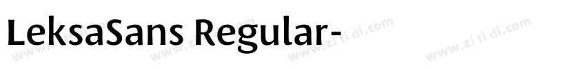 LeksaSans Regular字体转换